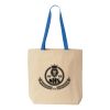Natural Tote with Contrast-Color Handles Thumbnail