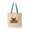 Natural Tote with Contrast-Color Handles Thumbnail