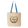 Natural Tote with Contrast-Color Handles Thumbnail