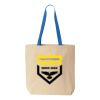 Natural Tote with Contrast-Color Handles Thumbnail