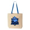 Natural Tote with Contrast-Color Handles Thumbnail