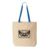 Natural Tote with Contrast-Color Handles Thumbnail