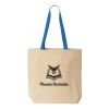 Natural Tote with Contrast-Color Handles Thumbnail