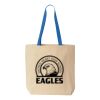 Natural Tote with Contrast-Color Handles Thumbnail