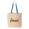 Natural Tote with Contrast-Color Handles Thumbnail