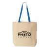 Natural Tote with Contrast-Color Handles Thumbnail