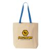 Natural Tote with Contrast-Color Handles Thumbnail