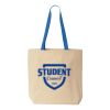 Natural Tote with Contrast-Color Handles Thumbnail