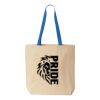 Natural Tote with Contrast-Color Handles Thumbnail