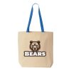 Natural Tote with Contrast-Color Handles Thumbnail
