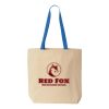 Natural Tote with Contrast-Color Handles Thumbnail