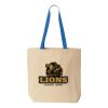 Natural Tote with Contrast-Color Handles Thumbnail