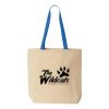 Natural Tote with Contrast-Color Handles Thumbnail