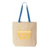 Natural Tote with Contrast-Color Handles Thumbnail