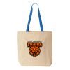 Natural Tote with Contrast-Color Handles Thumbnail