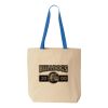 Natural Tote with Contrast-Color Handles Thumbnail