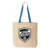 Natural Tote with Contrast-Color Handles Thumbnail