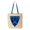 Natural Tote with Contrast-Color Handles Thumbnail
