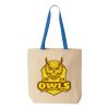 Natural Tote with Contrast-Color Handles Thumbnail