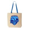 Natural Tote with Contrast-Color Handles Thumbnail