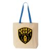Natural Tote with Contrast-Color Handles Thumbnail