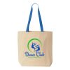 Natural Tote with Contrast-Color Handles Thumbnail