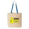 Natural Tote with Contrast-Color Handles Thumbnail
