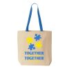 Natural Tote with Contrast-Color Handles Thumbnail