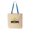 Natural Tote with Contrast-Color Handles Thumbnail