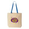 Natural Tote with Contrast-Color Handles Thumbnail