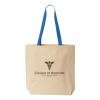 Natural Tote with Contrast-Color Handles Thumbnail
