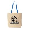 Natural Tote with Contrast-Color Handles Thumbnail