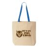 Natural Tote with Contrast-Color Handles Thumbnail