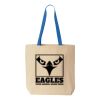 Natural Tote with Contrast-Color Handles Thumbnail