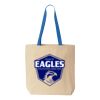 Natural Tote with Contrast-Color Handles Thumbnail