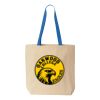 Natural Tote with Contrast-Color Handles Thumbnail