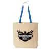 Natural Tote with Contrast-Color Handles Thumbnail