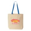 Natural Tote with Contrast-Color Handles Thumbnail