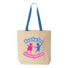Natural Tote with Contrast-Color Handles Thumbnail