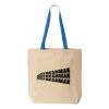 Natural Tote with Contrast-Color Handles Thumbnail