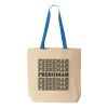 Natural Tote with Contrast-Color Handles Thumbnail