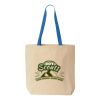 Natural Tote with Contrast-Color Handles Thumbnail