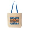 Natural Tote with Contrast-Color Handles Thumbnail