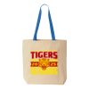 Natural Tote with Contrast-Color Handles Thumbnail