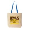 Natural Tote with Contrast-Color Handles Thumbnail