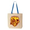 Natural Tote with Contrast-Color Handles Thumbnail