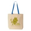 Natural Tote with Contrast-Color Handles Thumbnail