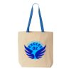 Natural Tote with Contrast-Color Handles Thumbnail