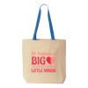Natural Tote with Contrast-Color Handles Thumbnail