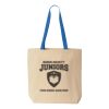 Natural Tote with Contrast-Color Handles Thumbnail